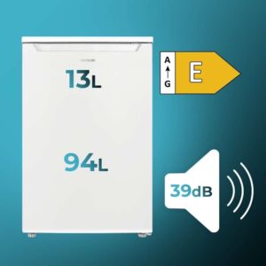 Mini réfrigérateur Cecotec 107 L - Blanc, Classe E