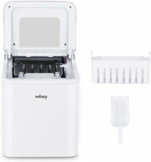 51EdUIYzALL._AC_SL1200_.jpg Machine à glaçons Weasy prêt 6 min • 12kg/24h • compact