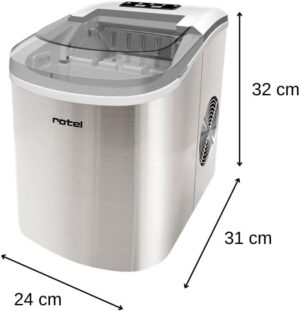 Machine à glaçons Rotel, 12 kg/24h, argenté, 32x31x24 cm