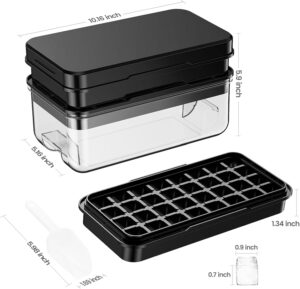 Bacs à glaçons 64 PHINOX avec couvercle - sans BPA, noir