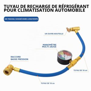 6167WvvXsgL._SL1500_.jpg Kit de charge R134A Veemoon, manomètre et tuyau rapide