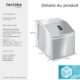 Machine à glaçons tectake® 24/15min silencieuse LED argent