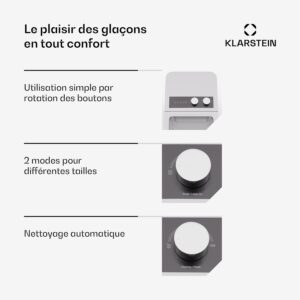 61wMJY4551L._AC_SL1500_.jpg Machine à glaçons KLARSTEIN 12kg/24h, 6min, 2 tailles