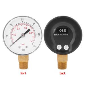 Mini-manomètre basse pression BSPT 0-1 bar (0-15 psi)