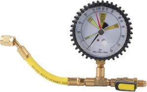 Manomètre 1/4'' SAE -1~60 bar 80mm pour climatisation R134a