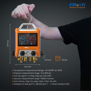Manomètre réfrigérant Elitech EMG-40V 4 voies - Température