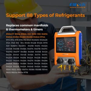 Manomètre réfrigérant Elitech EMG-40V 4 voies - Température