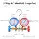 Manomètre AC Shkalacar Collecteur 3-voies R134a/R32/R410A