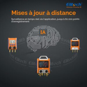 Manomètre réfrigérant Elitech EMG-40V 4 voies - Température