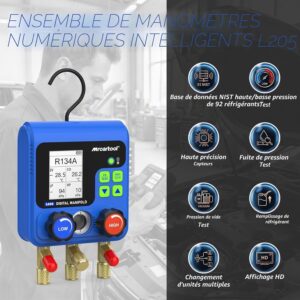 Distributeur de réfrigérant numérique MRCARTOOL – 92 gaz