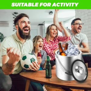 Seau à glace Sprifityy inox isolé 3.2L avec couvercle, pince