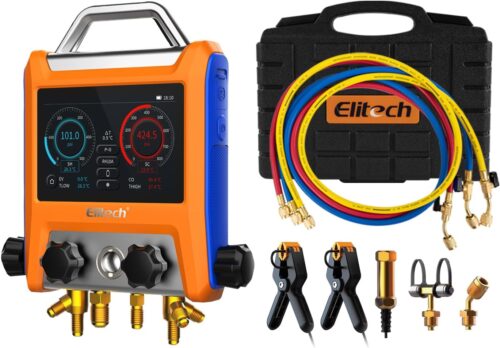 Manomètre réfrigérant Elitech EMG-40V 4 voies - Température