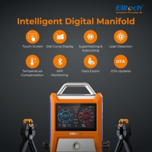Manomètres numériques Elitech EMG-20V 5'' tactile Bluetooth