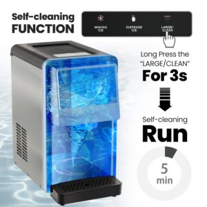 Machine à glaçons RELAX4LIFE 27 kg/24h auto-nettoyante, 4 kg
