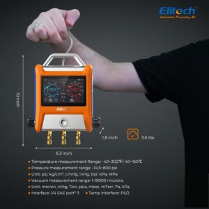 Manomètres numériques Elitech EMG-20V 5'' tactile Bluetooth