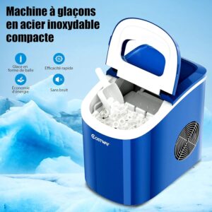 Machine à glaçons COSTWAY 12kg/24h, réservoir 2,2L