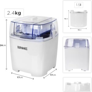 Machine à glace Duronic IM540 électrique 1,5 L inox