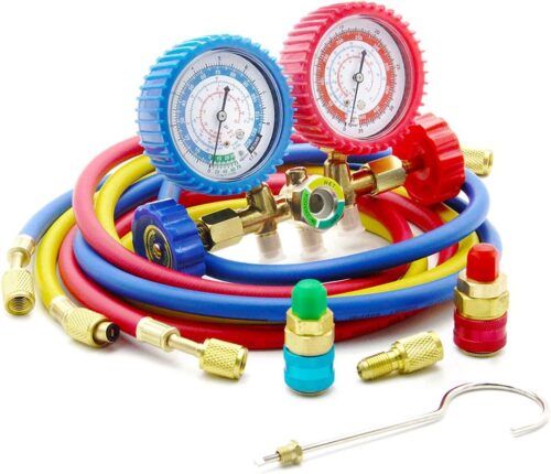 Kit manomètres climatisation auto HVAC R12 R22 R502