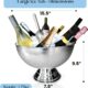 Seau à glace 12 L inox argenté isotherme avec pelle