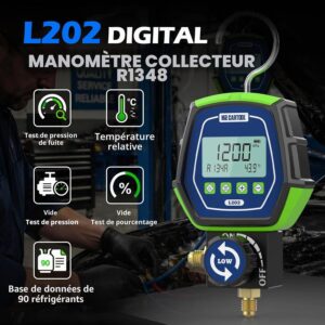 Manomètre numérique MR CARTOOL basse pression R32/R410a