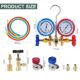 Manomètre de réfrigérant - kit robinet+tuyau R134A, R12