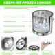 Seau à glace Sprifityy inox isolé 3.2L avec couvercle, pince