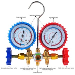 Manomètre de réfrigérant - kit robinet+tuyau R134A, R12