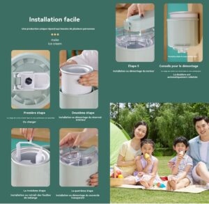 Machine à glace 1000 ml automatique portable Générique