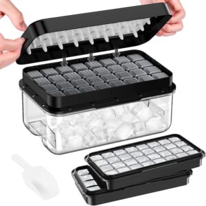 Bacs à glaçons 64 PHINOX avec couvercle - sans BPA, noir