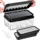 Bacs à glaçons 64 PHINOX avec couvercle - sans BPA, noir