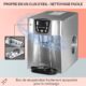 Machine à glaçons Klarstein 2 L, jusqu'à 12 kg, comptoir