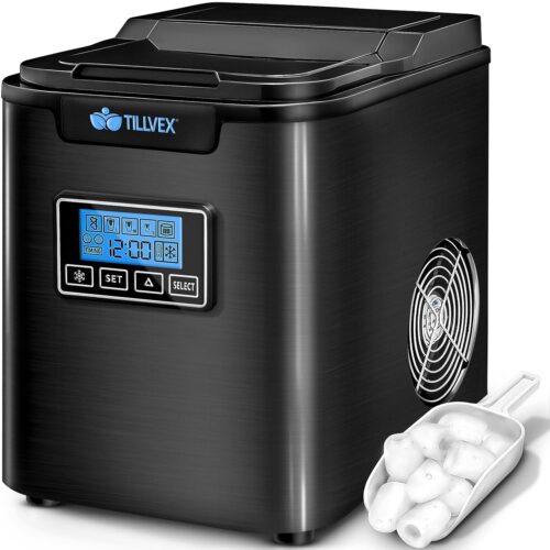 Machine à glaçons tillvex inox 12 kg/24h réservoir 2,2L