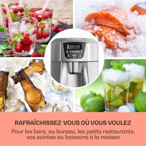 Machine à glaçons Klarstein 2 L, jusqu'à 12 kg, comptoir