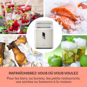 Machine à glaçons Klarstein 1,5L autonettoyante jusqu'à 12kg