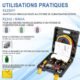 Manomètre clim R1234yf Pindex 3x tuyaux 1,5m R134a/R404A