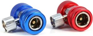 Connecteur climatisation R134a 2x coupleurs HP/LP 1/4" mâle