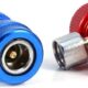 Connecteur climatisation R134a 2x coupleurs HP/LP 1/4" mâle