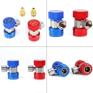 Connecteur climatisation R134a 2x coupleurs HP/LP 1/4" mâle