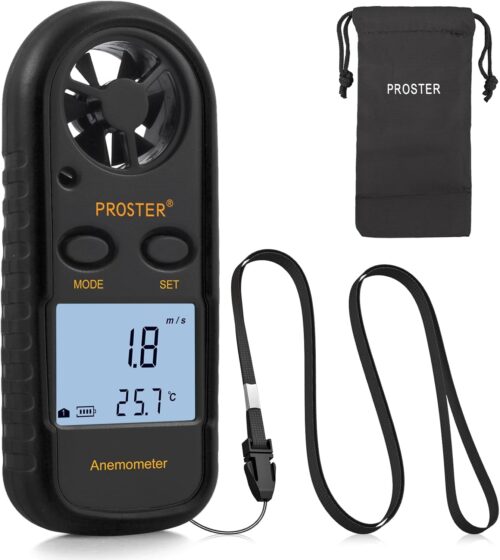 Anémomètre portable Proster LCD - Mesure vent et température