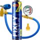 Kit recharge climatisation R1234YF 3-en-1 tuyau manomètre