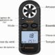 Anémomètre portable Proster LCD - Mesure vent et température
