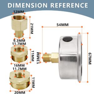 61uOZ9YnUtL._SL1200_.jpg Manomètre 60 mm 0-14 bar (0-200 PSI) BSP 1/4 axial