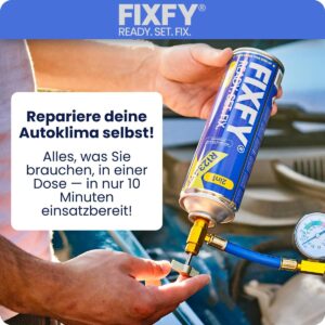 Kit recharge climatisation R1234YF 3-en-1 tuyau manomètre