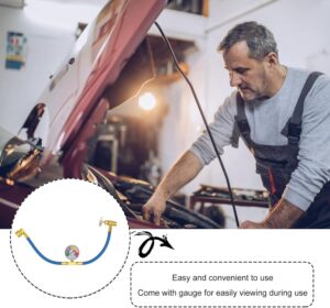Tuyau de charge R134A Homoyoyo avec manomètre filetage 1/2