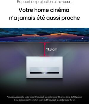 Vidéoprojecteur laser LG CineBeam 4K 2500 lm 80–120"