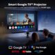 Projecteur 4K ETOE Seal Pro, Google TV, 1300 ANSI, Wi‑Fi 6
