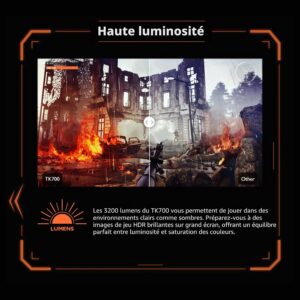 Vidéoprojecteur Gaming 4K BenQ TK700 HDR 3200 Al 60Hz