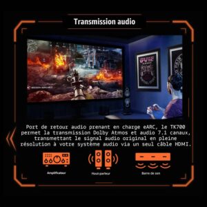 Vidéoprojecteur Gaming 4K BenQ TK700 HDR 3200 Al 60Hz