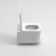WC suspendu AICA sans bride, abattant soft-close blanc