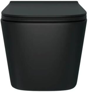 WC suspendu AM.PM FlashClean noir mat 49 cm - sans bord